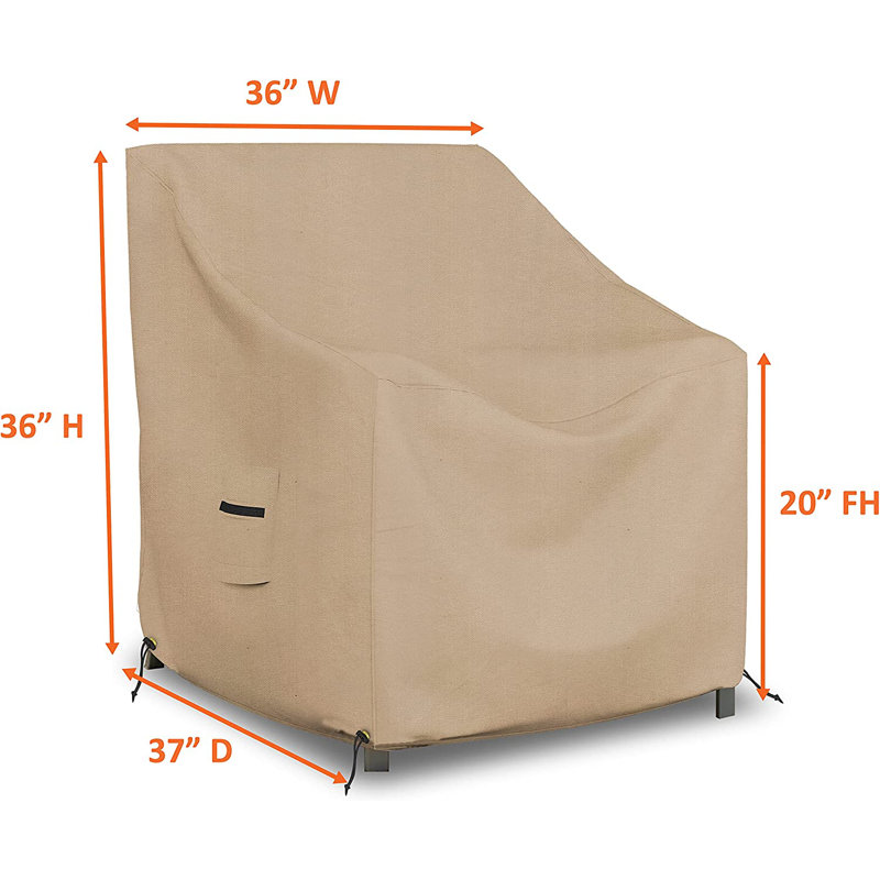 Outdoor Patio Chair Cover, 91.4cm H x 91.4cm W x 94cm D