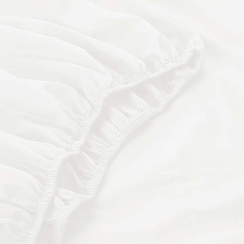 200 Thread Count Microfiber Deep Fitted Bed Sheet – 25cm Pocket, Kingsize (5'), White
