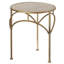Table d'appoint décorative ronde en métal et plateau décoratif moderne en métal doré, ensemble de 3