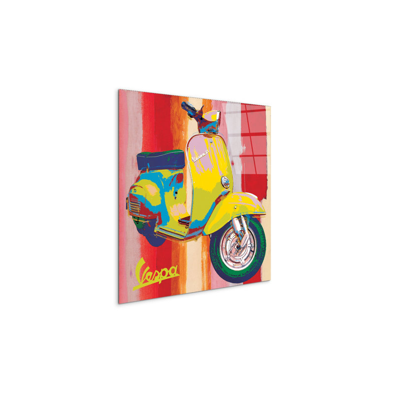 Homage to Vespa Classic by Art Studio 58x58 Cm Frameless Panel Lightweight Ready to Hang, CrystalArt