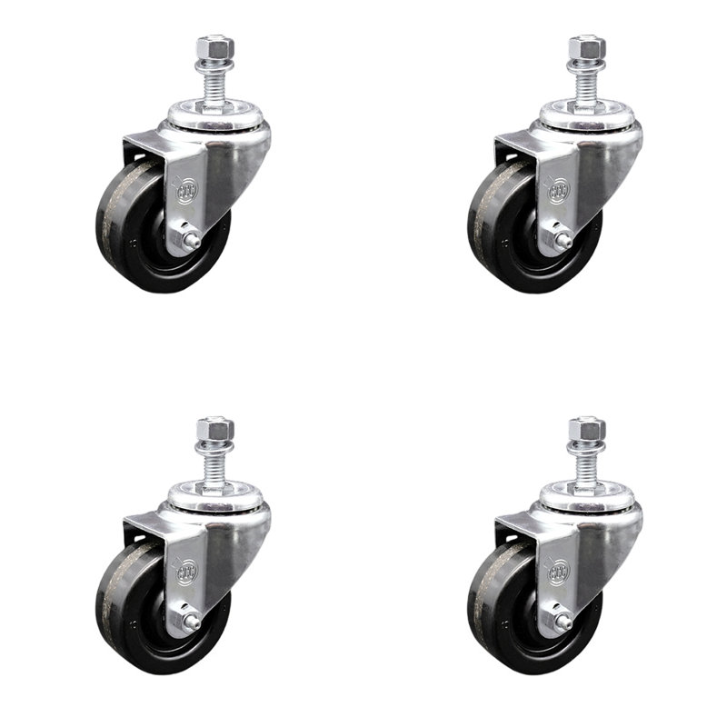 Ensemble de roulettes pivotantes 3,5 po