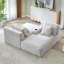 Chaise longue double compressible avec porte-gobelets-738887174