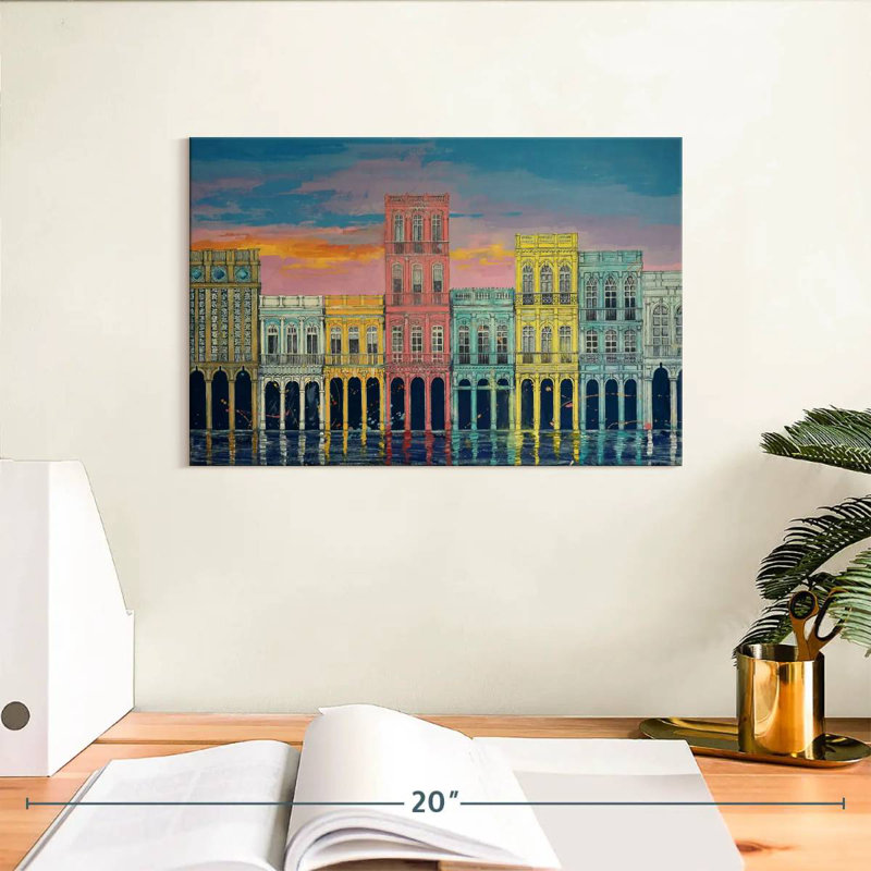 Lilie Cuban Pastel Homes, H 8 po x l 12 po