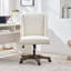 Chaise de bureau pivotante en chenille Mellins-2027827003
