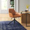 Chaise de bureau pivotante en similicuir brun Rosser - Chaise de bureau ergonomique pour la maison et le bureau