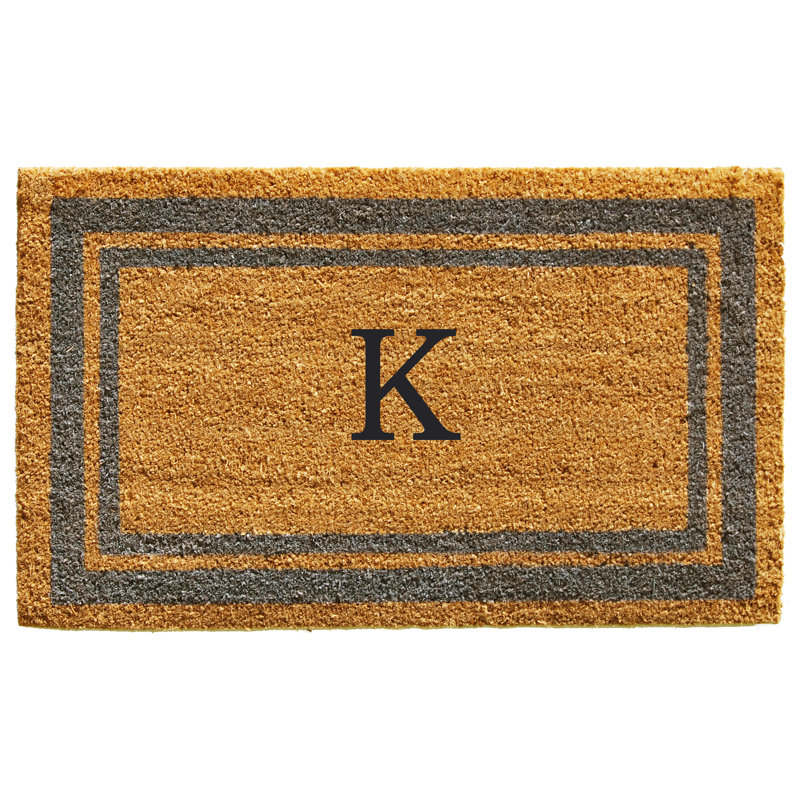 Tapis d'entrée antidérapant Stortz, Rectangle 2 pi x 3 pi, K, Pervenche / jaune
