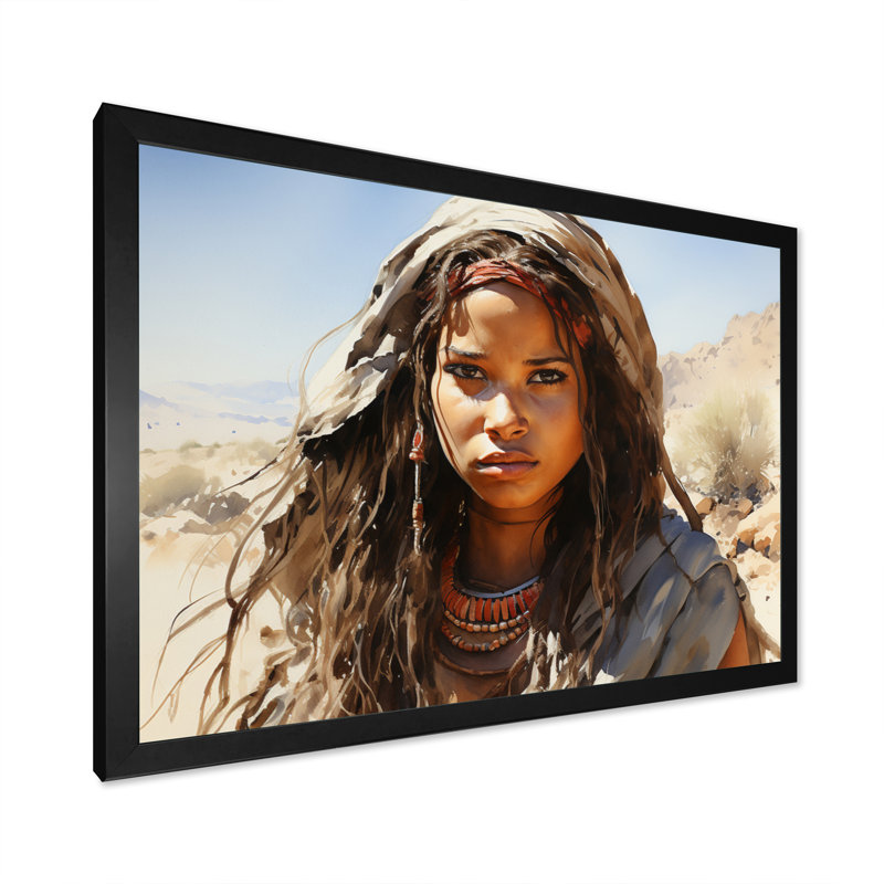 Tribus d'Afrique, beauté himba sur toile, H 30 po x l 40 po x P 1,5 po, Cadre photo noir