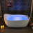 71" x 31.5" Whirlpool and Air Bath Heated Soaking Combination Tub with Tub Filler