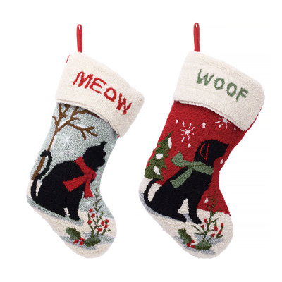 Ensemble de bas de Noël pour chien et chat 2 pièces