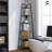 6-Tier Tall Corner Shelf Stand, Display Shelves, Ladder Corner Wood Storage Plant Bookshelf with Metal Frame, Versatile Shelving Unit Bookcase for Home Office Space, Dark Grey-1496362195