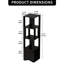 Étagère de rangement étroite à 4 niveaux avec armoire, support d'affichage multifonctionnel pour la cuisine et le salon-1032481004