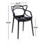 Chaise en plastique 4 pièces noir-305319996
