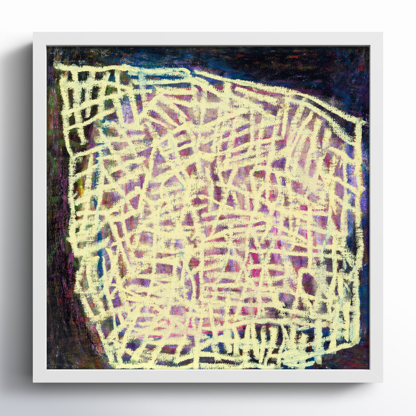 Drian "Night Light" Print by Stephanie Dennis, 10" H x 10" W  x 1.25" D, White