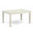 6 Piece Dining Room Furniture Set Contains a Rectangle Kitchen Table with Butterfly Leaf and 4 Dining Chairs with a Bench, 42x60 Inch, Linen White