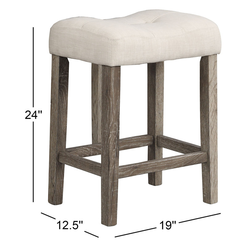 Dereham 19" Upholstered Counter Height Set , Antique Oak