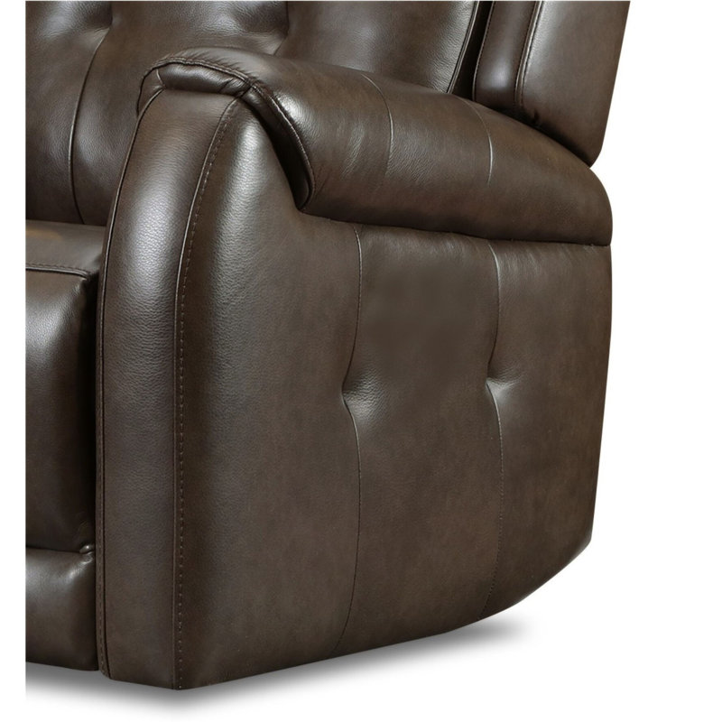Vandoon Leather Power Swivel Glider, Gray