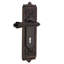 Egg & Dart Plate Passage (Hall & Closet) with Decorative Keyhole and Fleur Lever-1535388465-1535388467