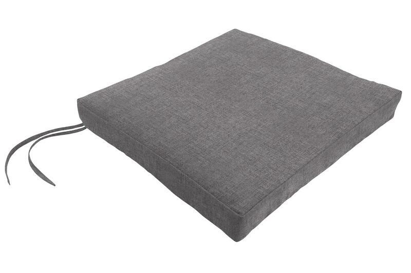 Coussin de chaise en sunbrella, H 2,5 po x l 19 po x P 18 po, Tissage uni ardoise coulée Sunbrella®