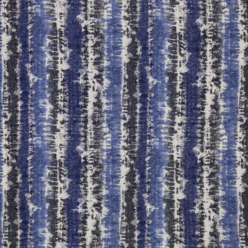 Rangoon Stripe Cotton Blend Fabric, Indigo