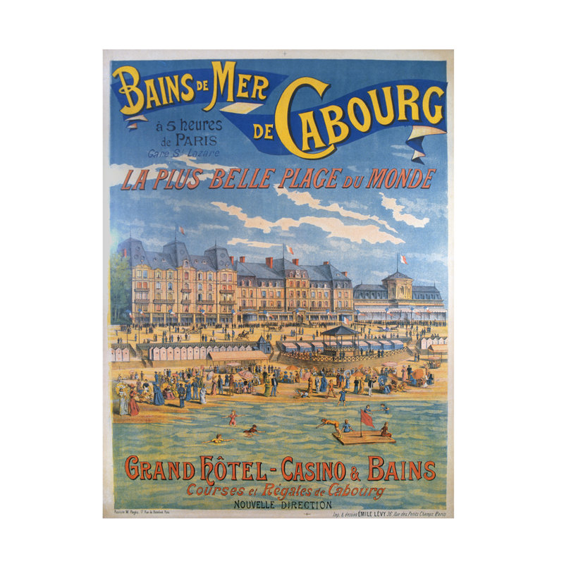 Affiche sur toile par Émile Levy Cabourg, H 19 po x l 14 po