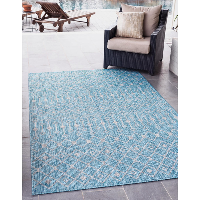 Dejuante Hand Woven Indoor / Outdoor Area Rug, Rectangle 152 x 244cm