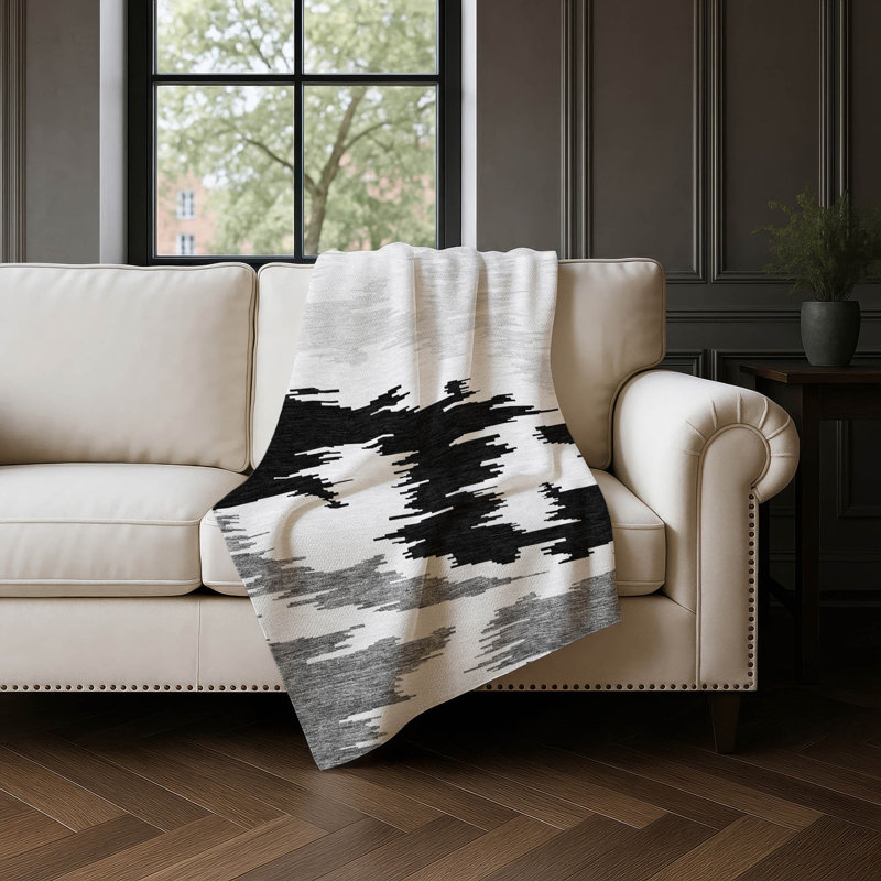 Jeté en sherpa Addison Sherpa ASB746, Noir