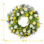 Couronne de printemps ensoleillée et marguerite jaune