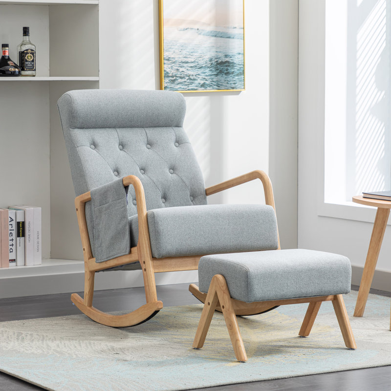 Vesper Rocking Chair, Grey