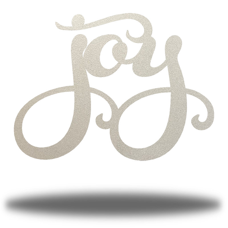 Décoration Erzhan Joy, H 8,50 po x l 12 po x P 0,01 po, Argent