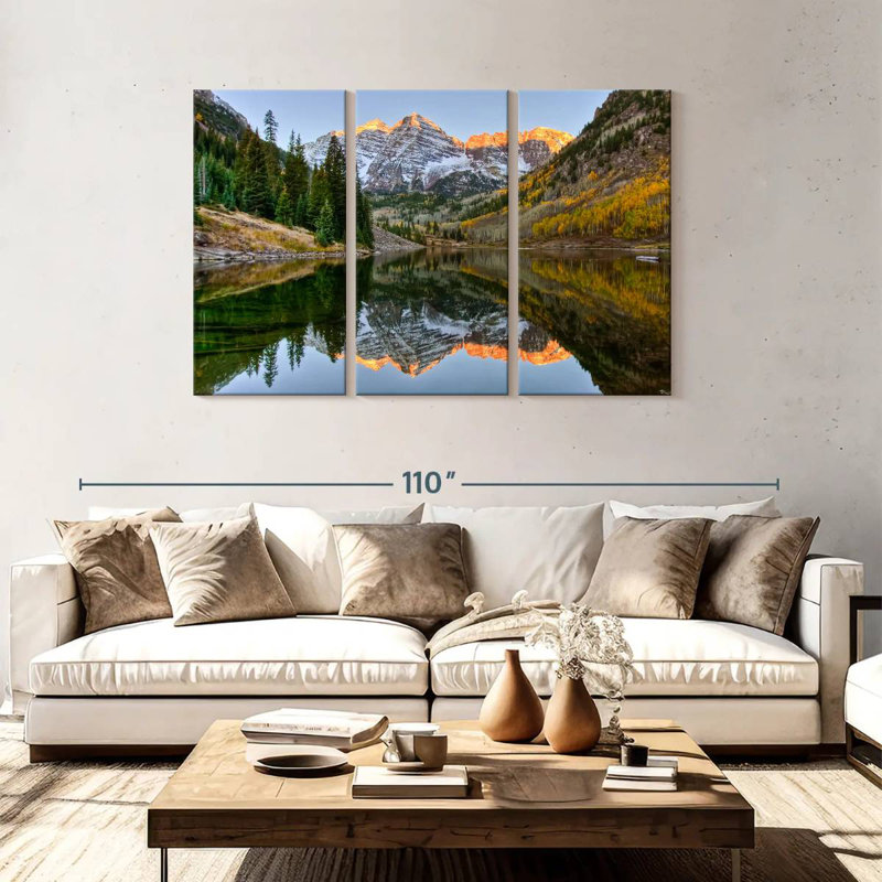 Alvord Maroon Bells Autumn Glow, H 48 po x l 74 po