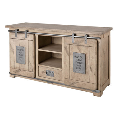 Railway 128cm Solid Wood Sideboard