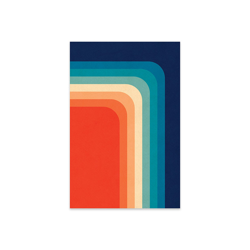 Palette de couleurs rétro des années 70 par Alisa Galitsyna - impression sans cadre, H 24 po x l 16 po x P 0,25 po