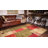 Beunka Tan/Red Modern Geometric Area Rug-806675600