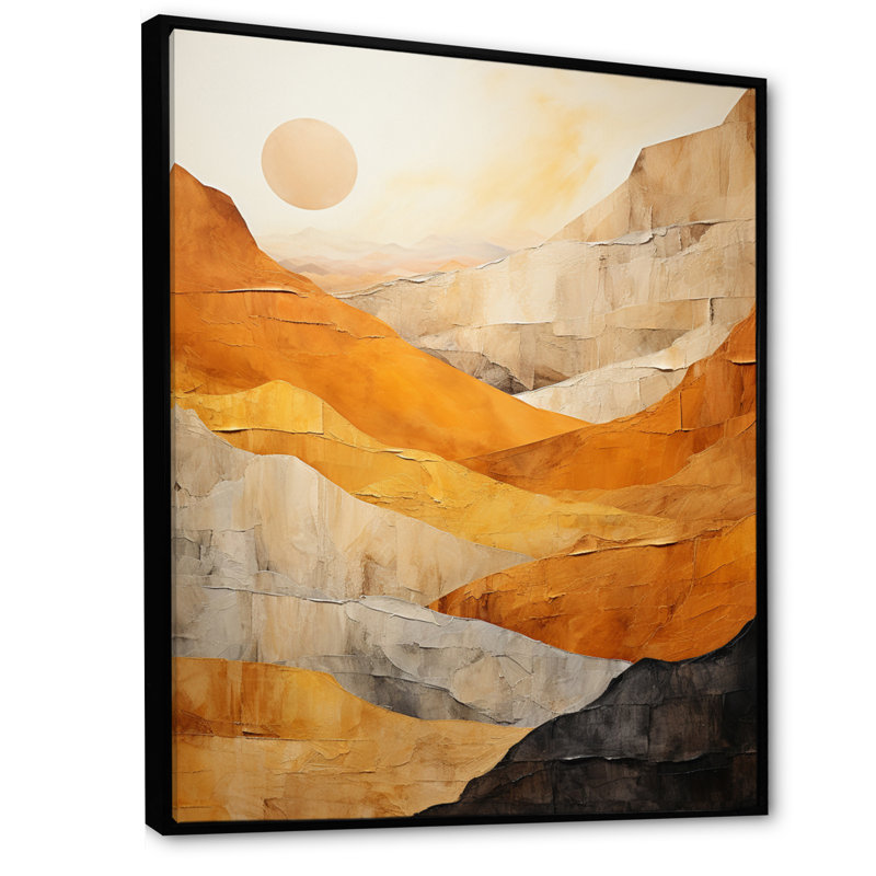 «Jacgueline Bold Canyon Mirage I», reproduction sur toile, Cadre flottant noir, H 32 po x l 24 po x P 1 po