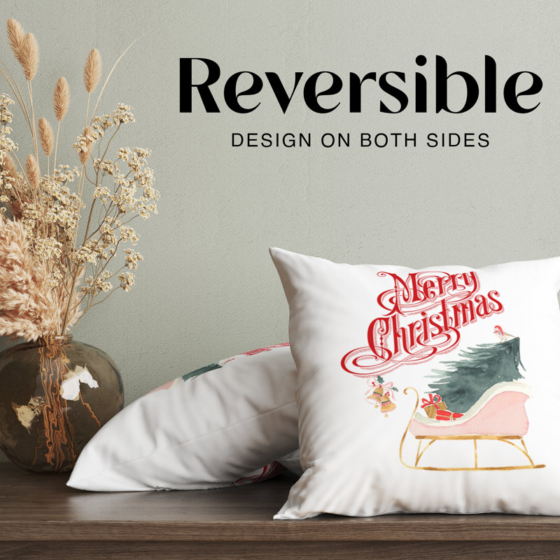 Housse de coussin Sleigh Ride Holiday, H 16 po x l 16 po