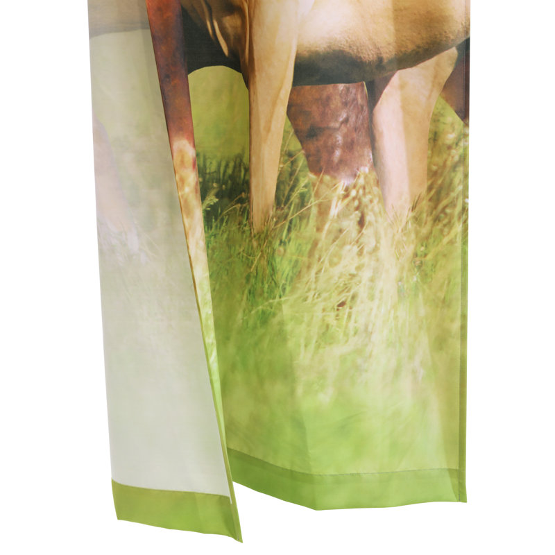 Paire de rideaux filtrant la lumière Photo Real Horses