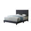 Lit plateforme ajustable rembourré avec tête de lit capitonnée à boutons, structure de lit moderne en lin et similicuir, gris, grand-1754542001-1754542012