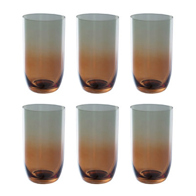 Drinking Glass In Iridescent Finish