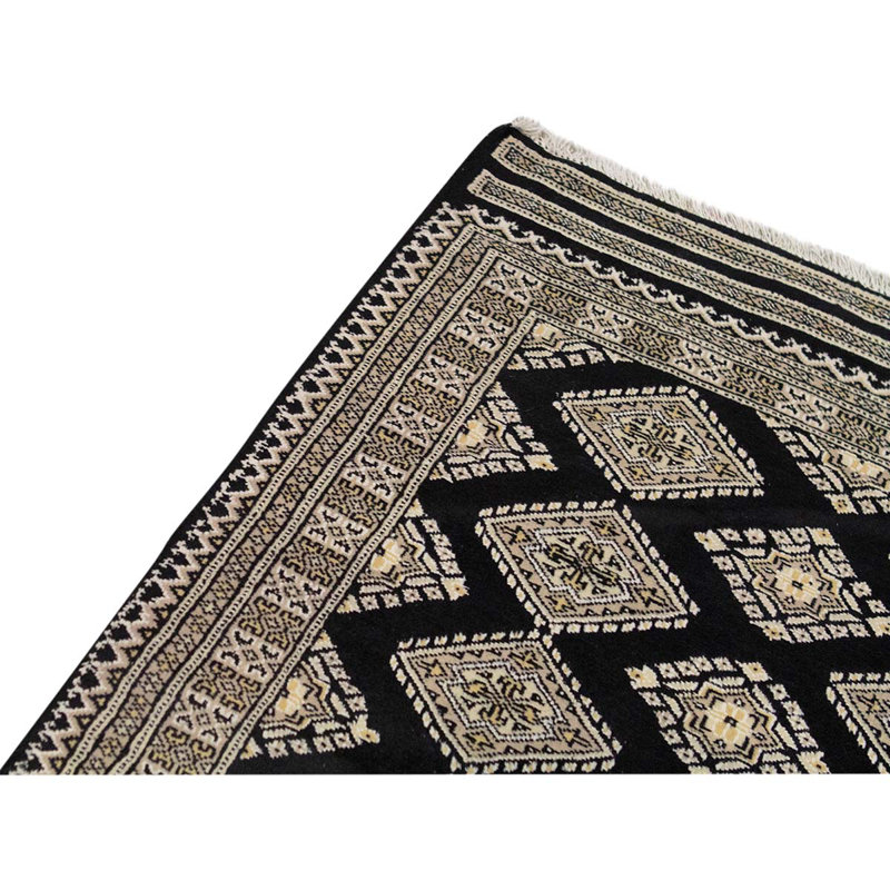 One-of-a-Kind 3'2" X 5'4" Wool Area Rug in Black