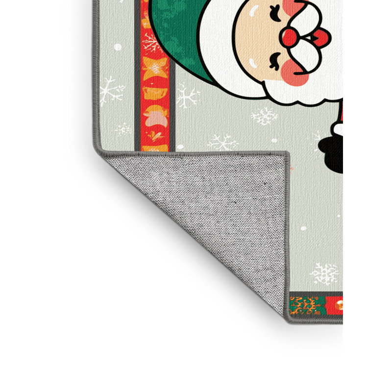 Tapis de vacances d'hiver de Noël lavable The Holiday Aisle®, Tapis de couloir 2 pi x 4 pi