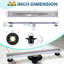 Drain de douche linéaire 24 po, drain de plancher de douche en acier inoxydable 304 avec grille amovible, drain de plancher rectangulaire avec accessoires-88034221