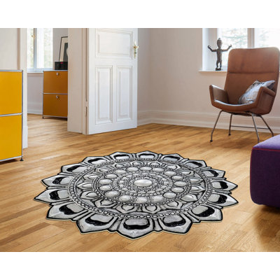 Washable Floral Indoor Rug
