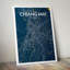 Chiang Mai City Map - No Frame Print-612776637