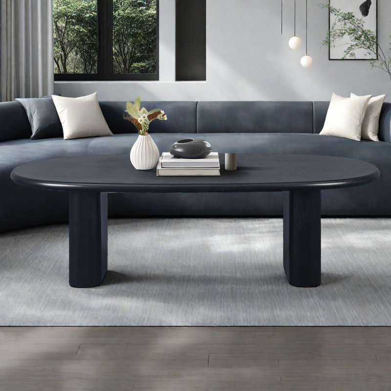 51'' Tapered Tabletop Coffee Table, Black