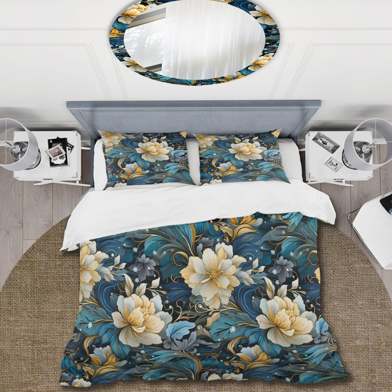 Literie à motif cachemire éthéré Enchantment II, Housse de couette pour grand lit et 2 taies décor