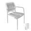 RONDARA 76cm Bistro Table with 2 RIVELLA Grey Chairs Set-2037924845
