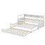 Lit de jour simple TG en bois avec deux lits gigognes, trois rangements et lumière-17876045