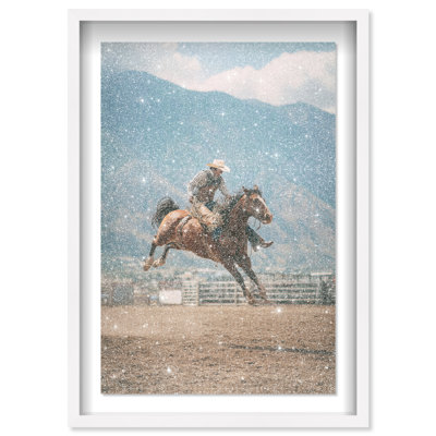 Bronc Rider Print by Oliver Gal
