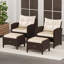 Patiojoy 2 Pieces Outdoor Patio Pe Wicker Ottomans With Removable Cushions Footstools-110331710