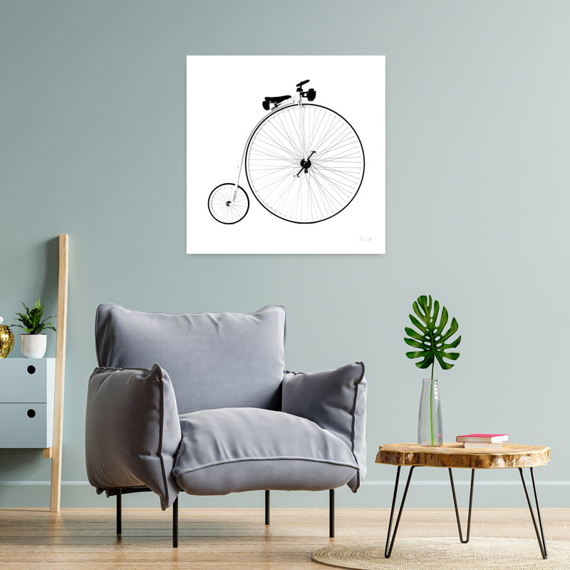 «Penny Farthing», art rétro rétro, H 24 po x l 24 po